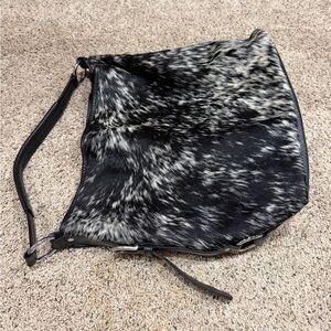 Black and White Hair On Shoulder Bag